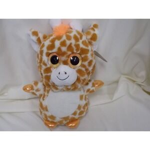 Redemption Plus Giraffe Plush Stuffed Animal Orange White Spotted Glitter Eyes
